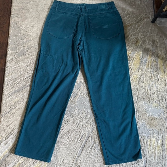 Marithe Francois Girbaud jeans teal blue Baggy loose straight Leg size 40 - Picture 8 of 11